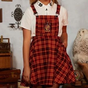 Harry Potter Gryffindor Plaid Suspender Dress